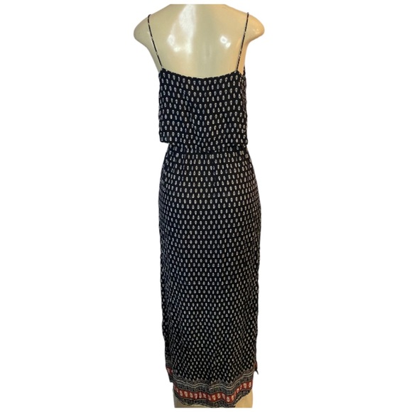 Collection Pimkie Maxi Bohemian Dress Black Print Sleeveless Size Medium - Picture 5 of 6